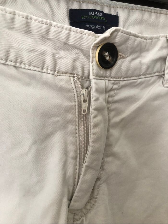 Pantalon homme taille 38 couleur blanc/crème - photo numéro 5