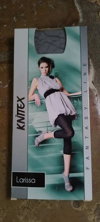 Collants fantaisie gris Taille 3/4