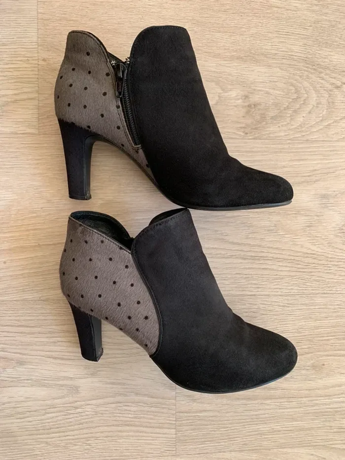 Bottines noires et à pois - photo numéro 3