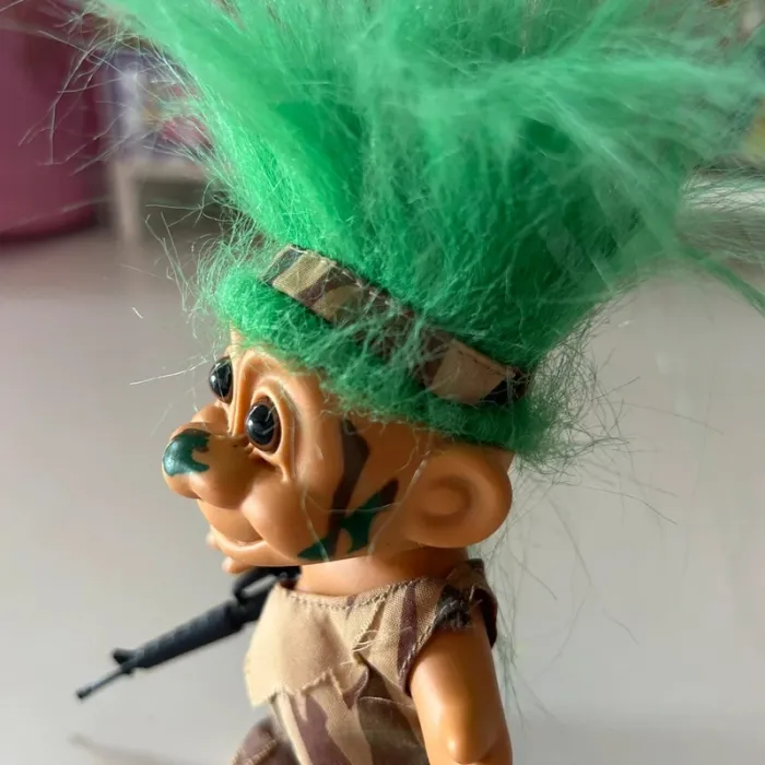 Figurine troll vintage militaire camouflage - photo numéro 5