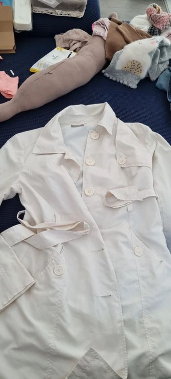 Trench blanc creme