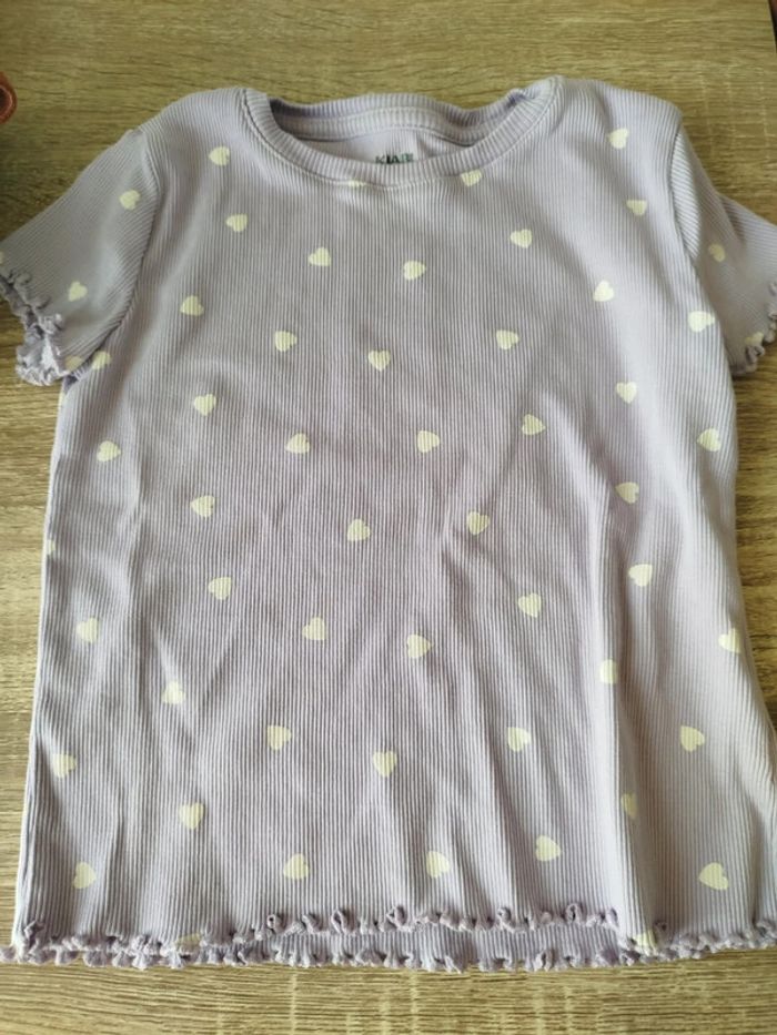 Tee shirt fille taille 8 ans côtelé Kiabi