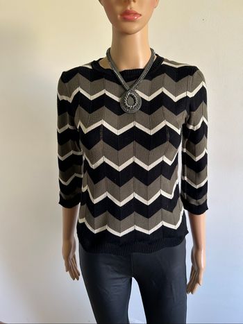 Pull court rayé Drôle de Copine taille S/M TBE