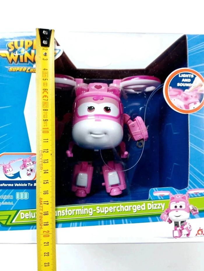 Figurine Super Wings Deluxe Transforming Supercharged Dizzy avec lumière et son 22x21cm - photo numéro 2