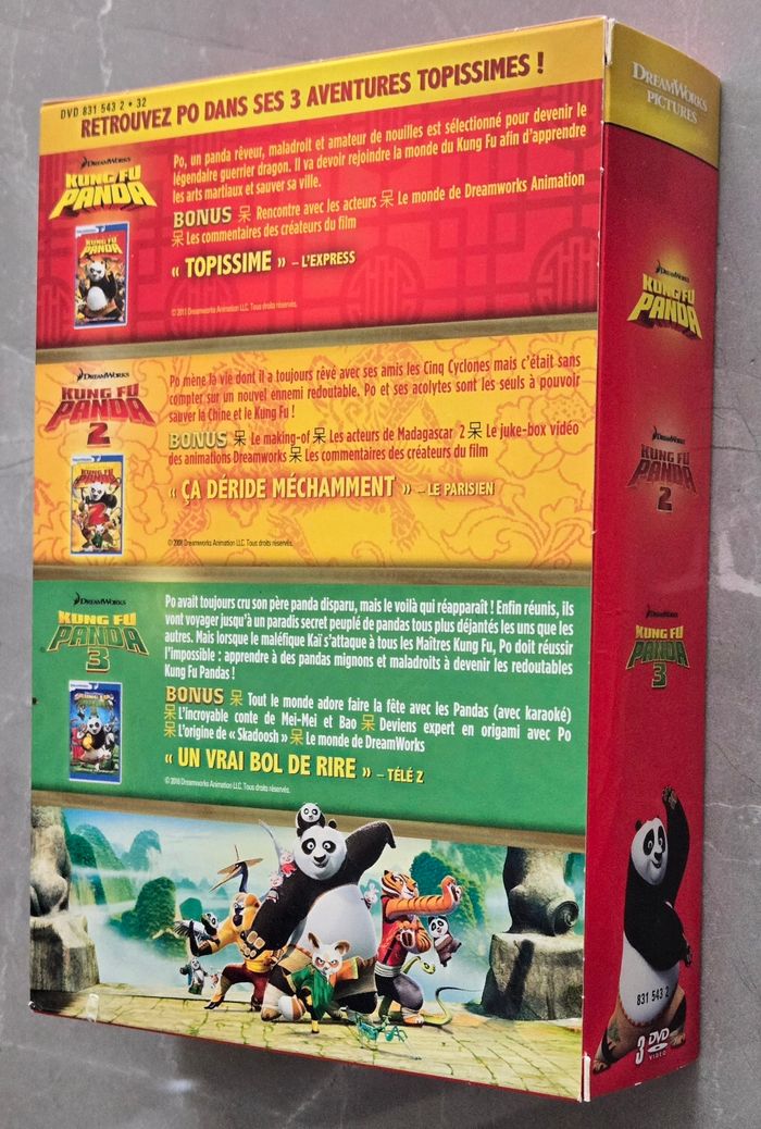 Coffret de la Trilogie de Kung Fu Panda (Dreamworks) d'occasion en très bon état comme neuf - photo numéro 4