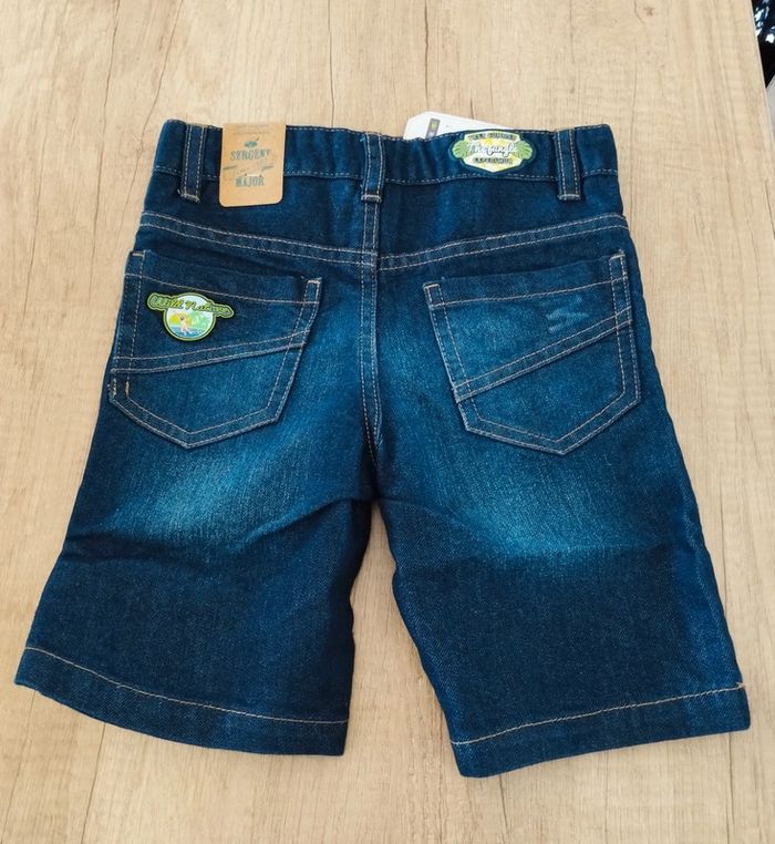 Bermuda short garçon jean bleu marine taille 4 ans Sergent Major - photo numéro 2
