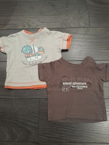 Lot 2 t-shirts 2 polos