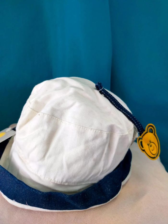 Bob enfant blanc & denim – Taille 53 cm - photo numéro 3