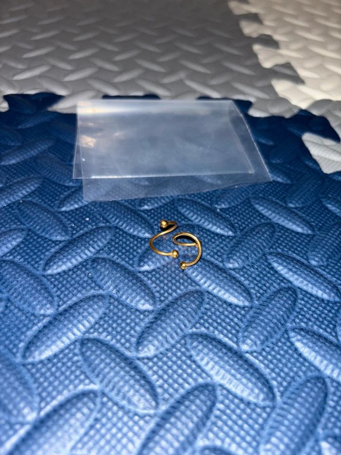 Lot de 2 piercing spirale neuf plaqué or - photo numéro 4