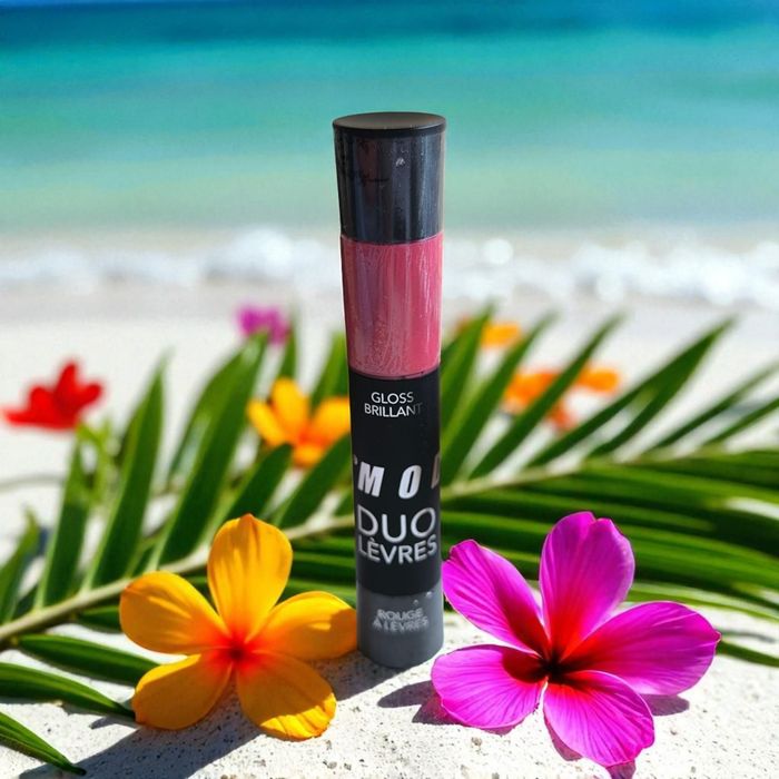 Duo lèvres rouge à lèvres + gloss brillant rose corail 03 Modelite