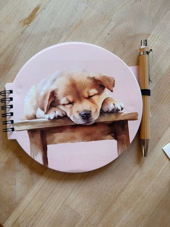 Bloc notes chien avec bic