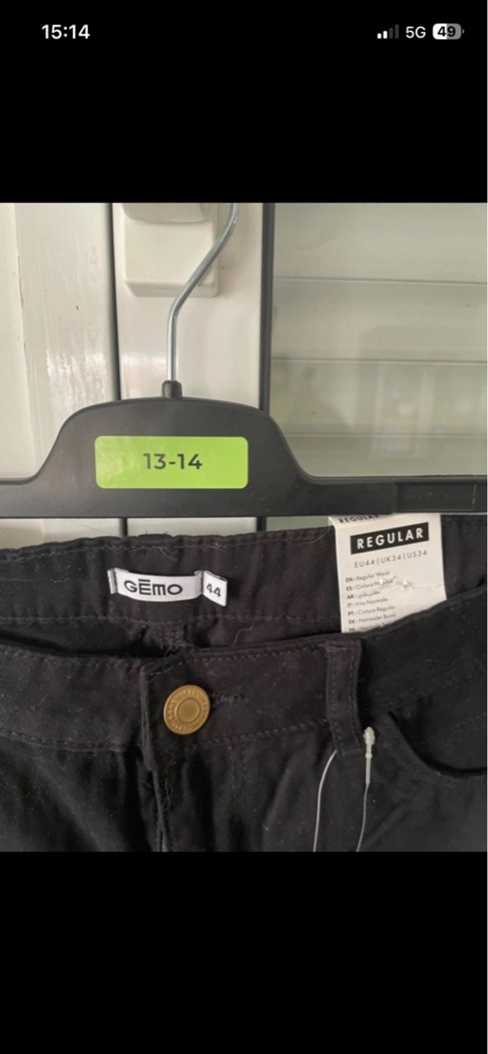 Pantalon regular noir