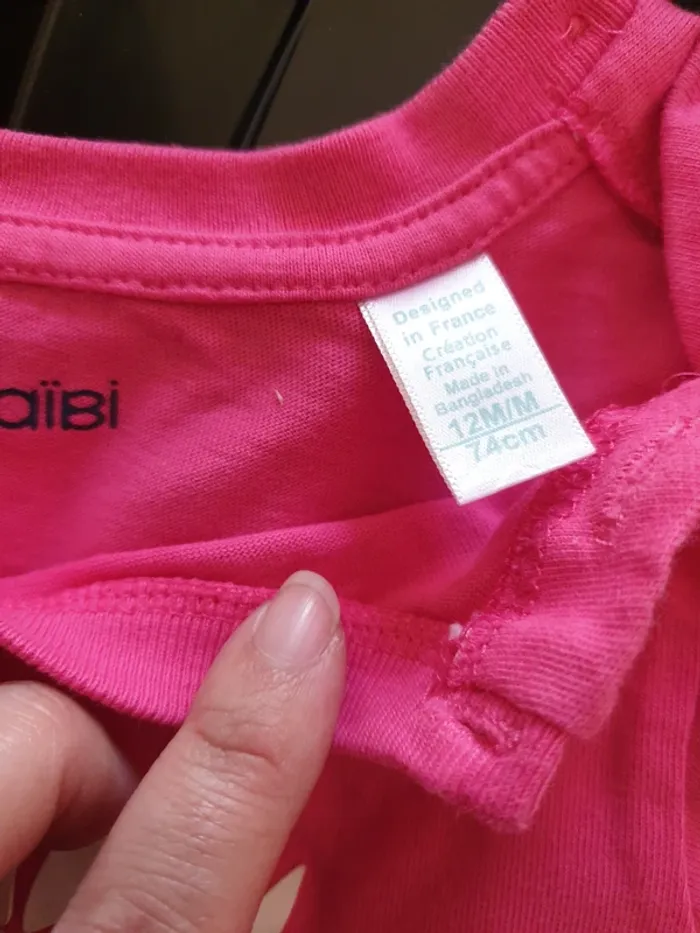 T shirt manches courtes Obaibi 12 mois - photo numéro 2