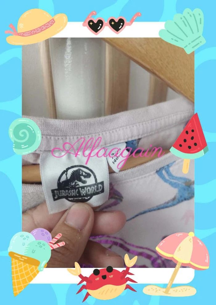 Pyjama Jurassic park rose 9/10ans - photo numéro 6