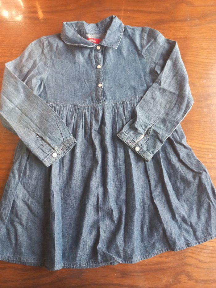 Robe en jean légère manches longues