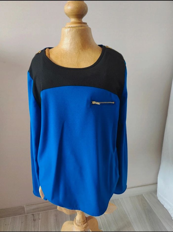 Blouse bicolore