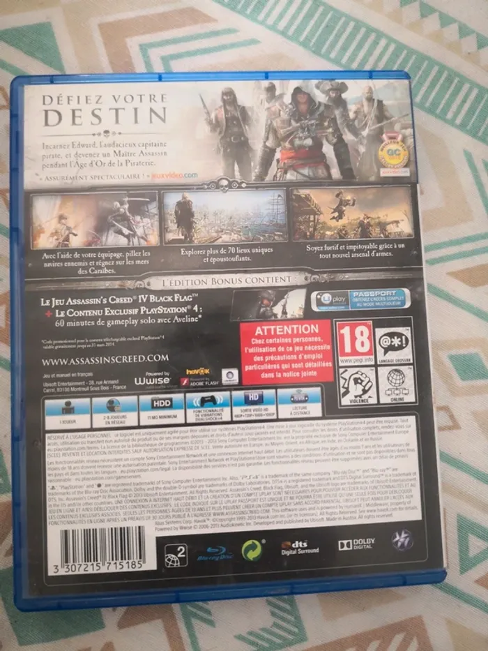 Jeu vidéo pour ps4 Assassin Screed black flag - photo numéro 2