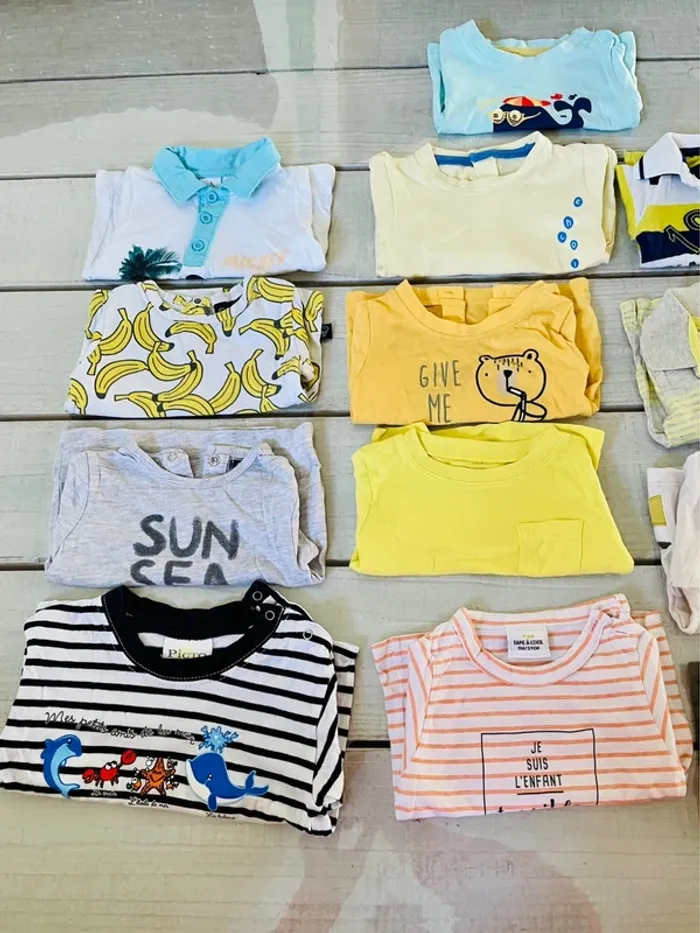 Lot tee-shirts manches courtes 6 mois - photo numéro 2