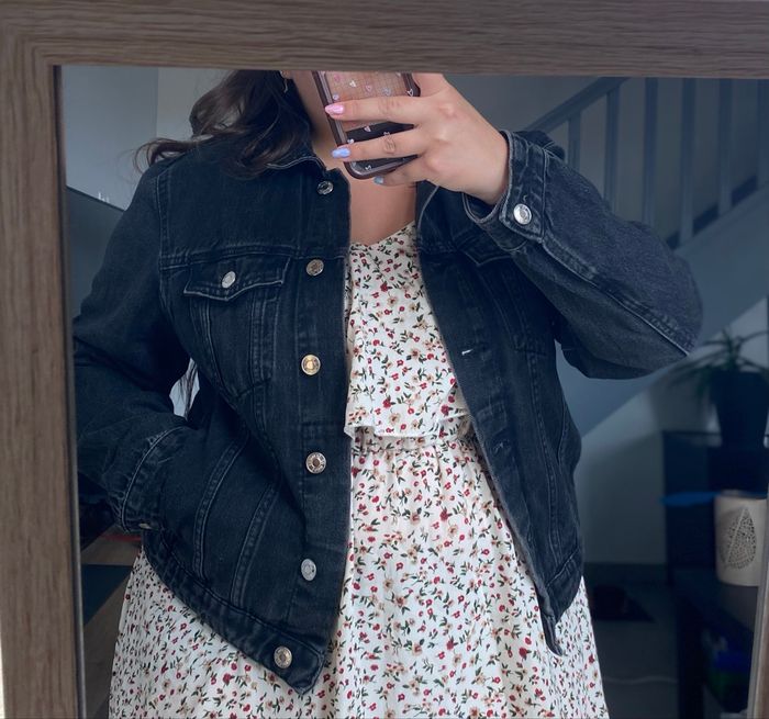 Veste en jean noir - photo numéro 2
