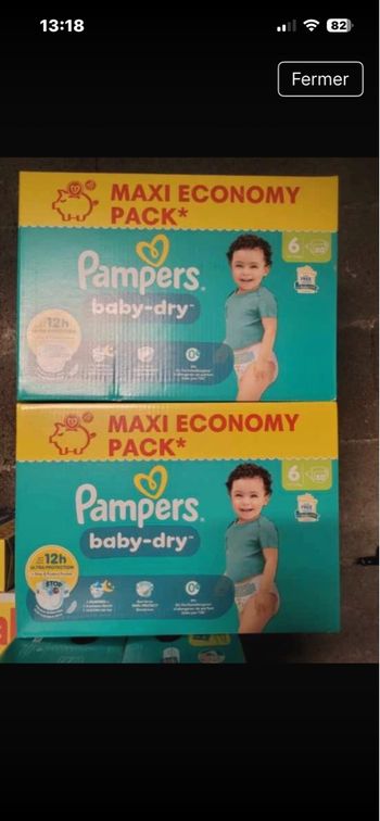 Pampers, Babydry r Taille, six