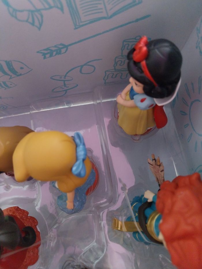 5 Figurines Animators Cendrillon Mulan Aurore Jasmine Blanche-Neige Disney Mini-Animator Disney Coffret - photo numéro 2