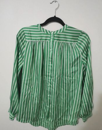 Blouse rayée verte neuve