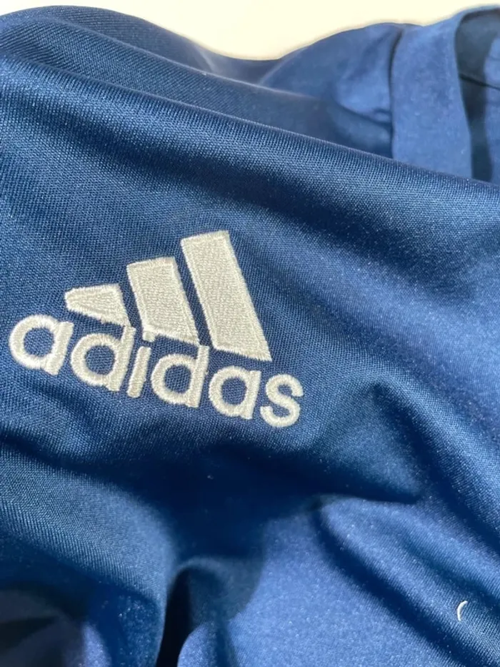 Adidas t-shirt blue white sports Climalite Mens M - photo numéro 8