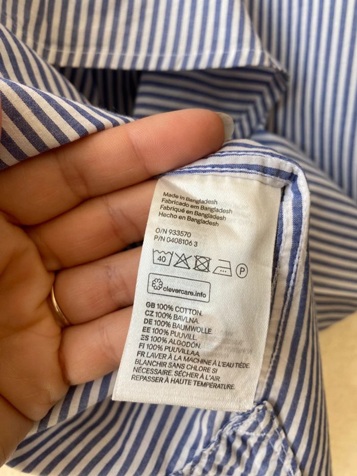 Robe chemise rayé H&M 36 - photo numéro 6