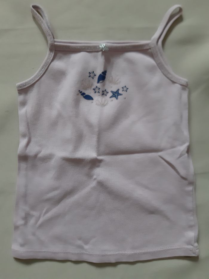 débardeur bretelles rose pâle fille - coquillages - Sergent Major - 2 ans - 92 cm - photo numéro 2