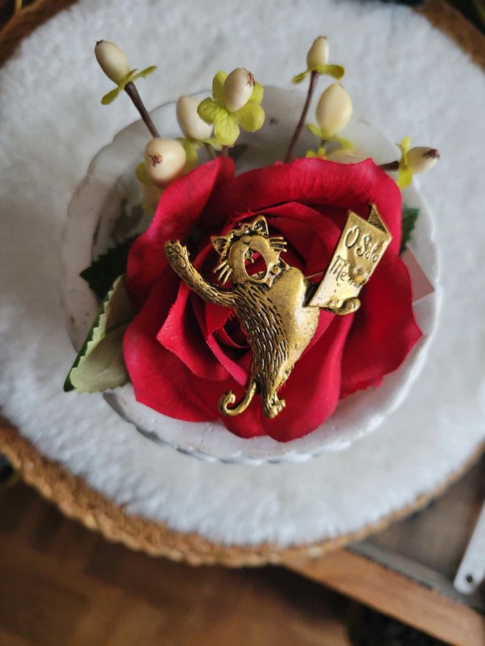 Broche / pendentif chat chanteur - photo numéro 3