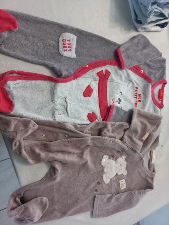 Lot 2 grenouillères bébé garçon