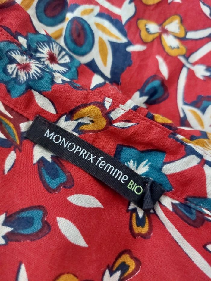 Chemise à fleurs Monoprix femme BIO taille 38 - photo numéro 4