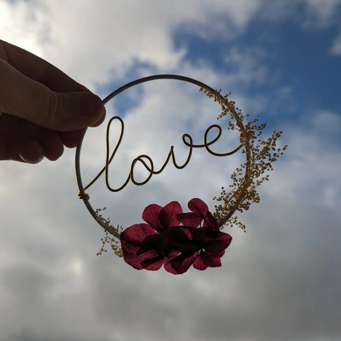 Cercle fleurs séchées love