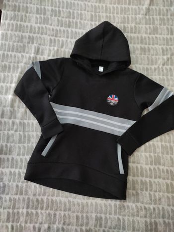 Sweat capuche noir et gris Lee Cooper taille s