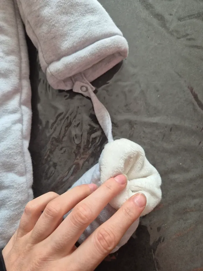 Doudoune grenouillère cygne hiver bébé fille - photo numéro 4
