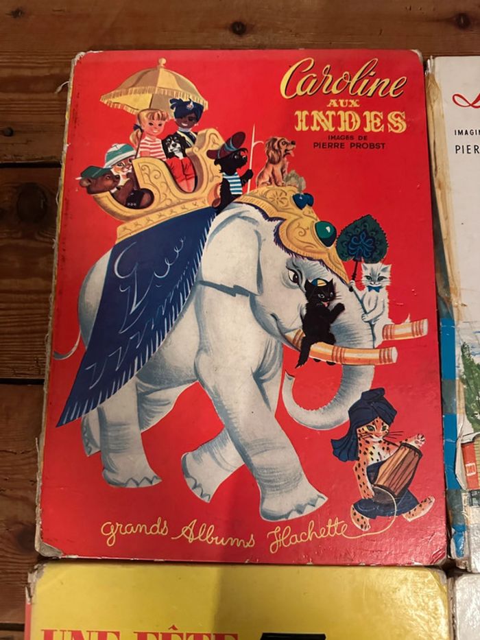 Lot de 4 livres Caroline Grands albums Hachette anciens état satisfaisant Probst - photo numéro 5