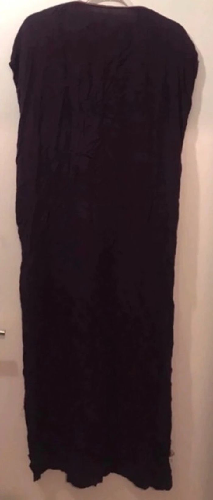 Robe été femme longue orientale sans manches violet dorée taille XL - photo numéro 2