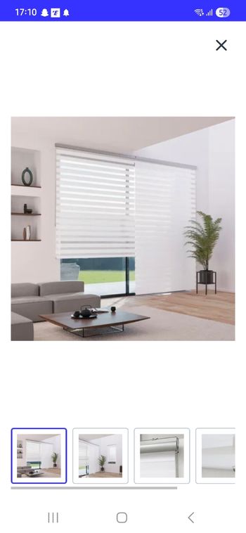 Store jour nuit Largeur 183 cm blanc