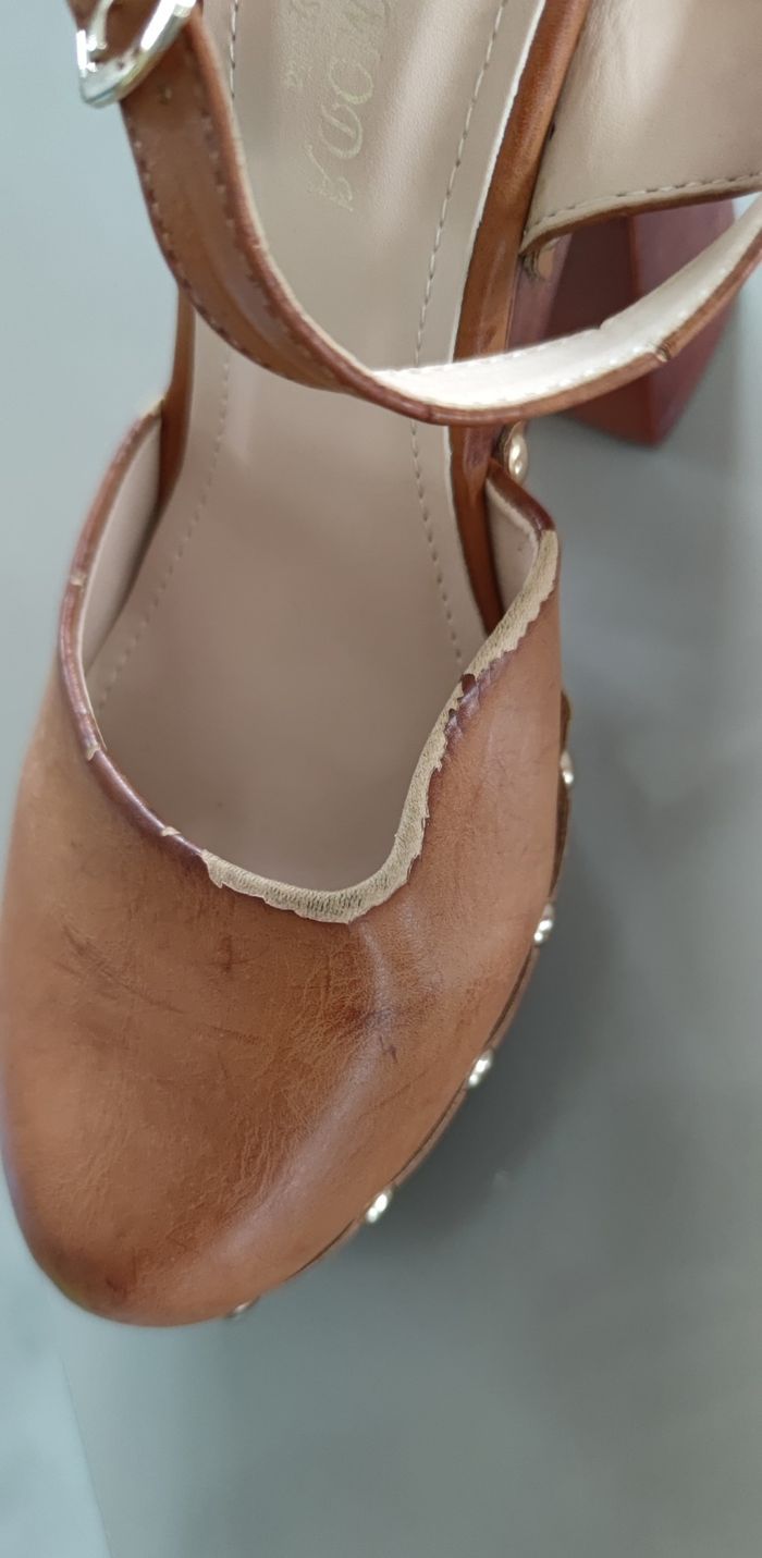Chaussures à talon Alta Moda taille 38 marron femme - Bon état - photo numéro 8