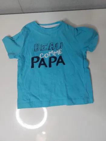 Tee-shirt bleu imprimé "Bébérêve "