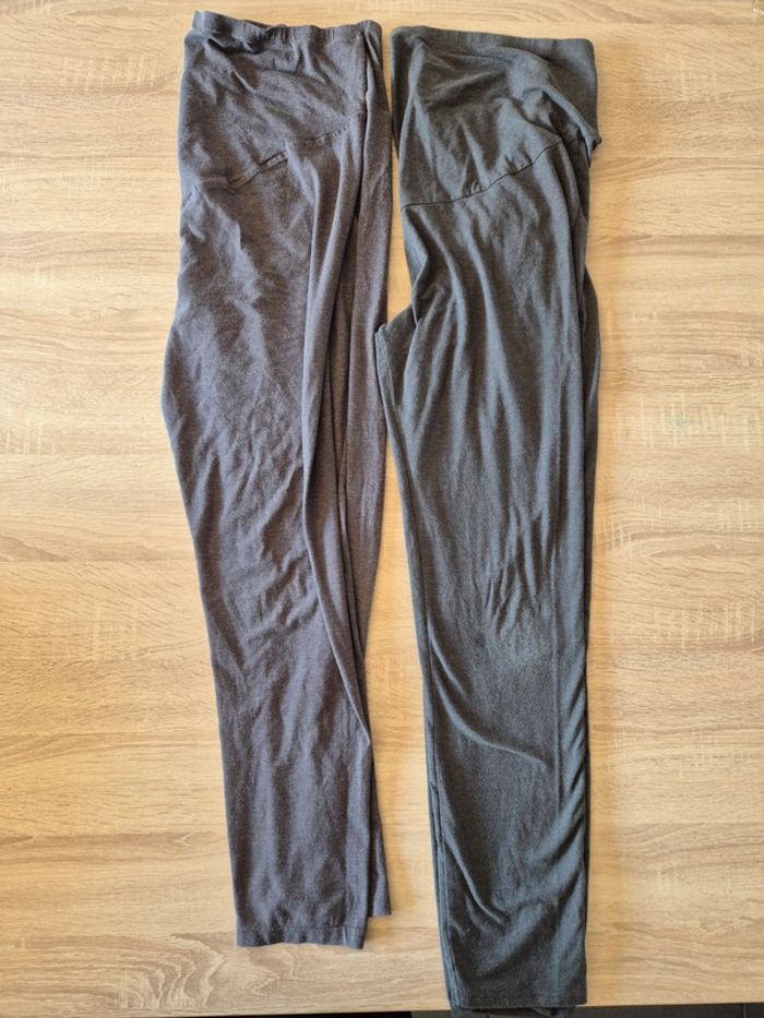 Lot 2 leggings maternité taille L - photo numéro 2
