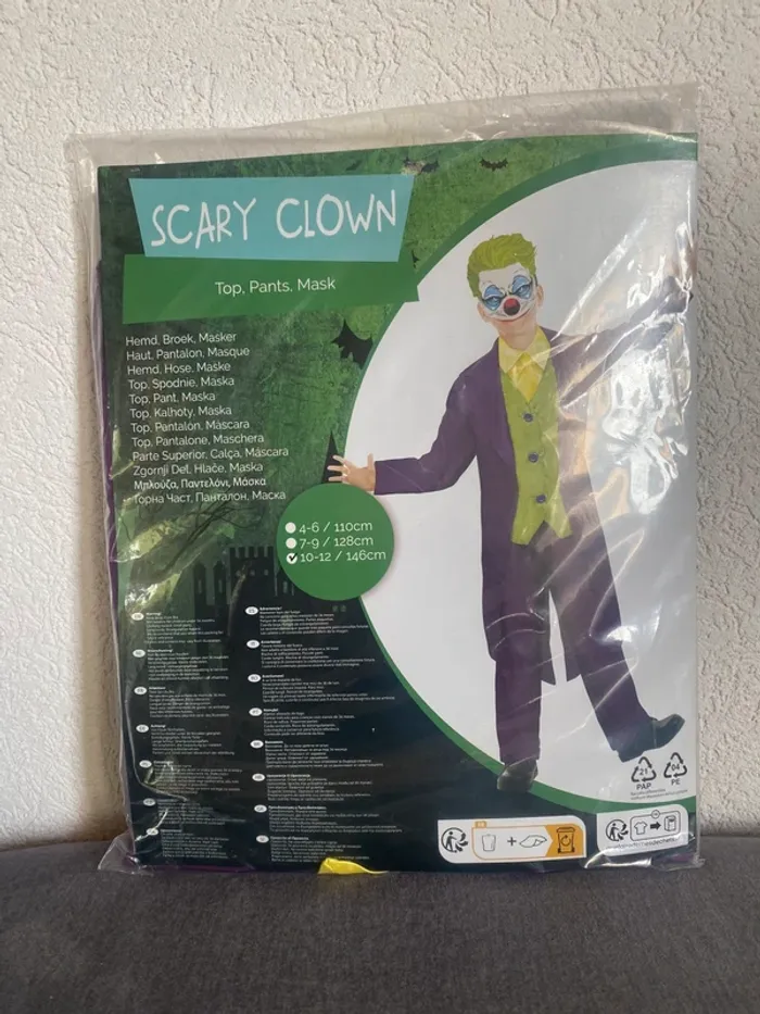 Déguisement clown effrayant – Scary Clown neuf