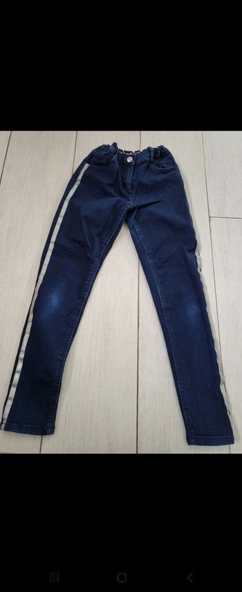 Jeans bande argenté