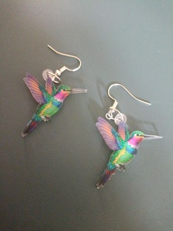 Paire de Boucles d'Oreilles Colibri Neuf sans étiquette