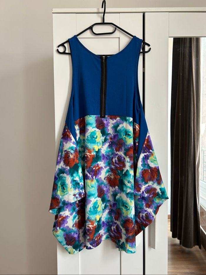 Robe midi marine d’été à motifs Flash Report Taille M - photo numéro 7