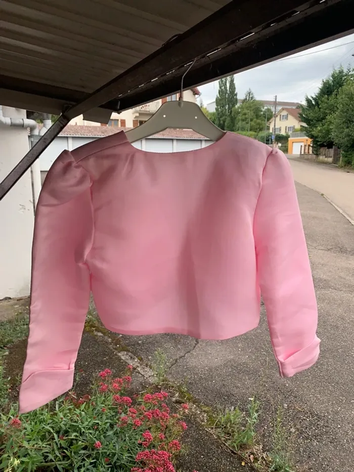 Veste cérémonie mariage rose taille 10 ans - photo numéro 4