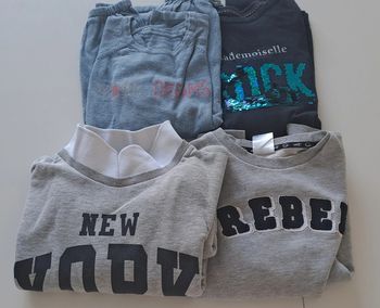 Lot de 4 pulls/sweat fille 10 ans