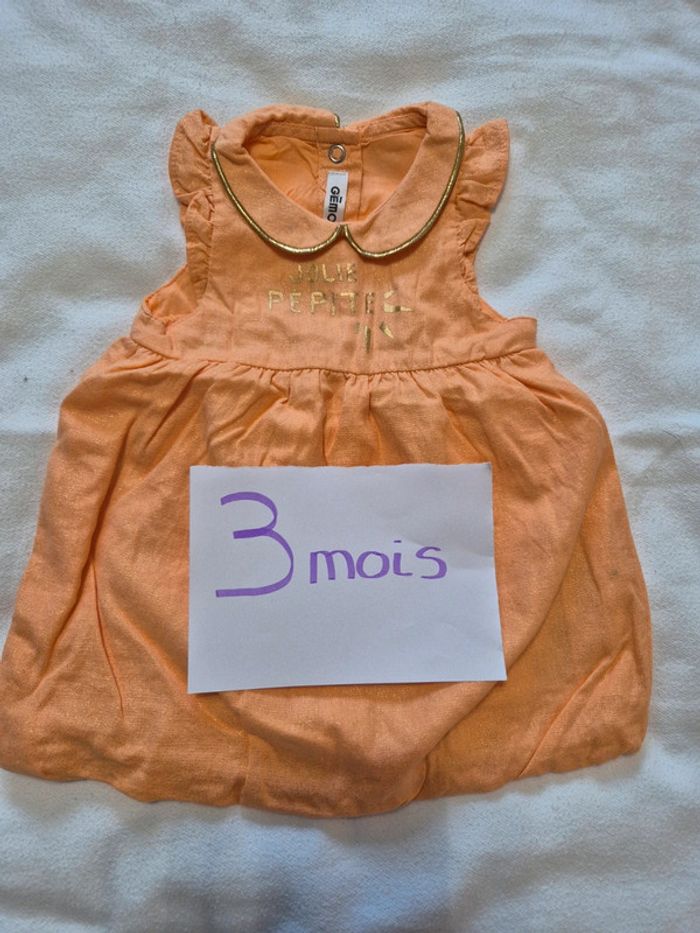Robe Gémo orange pailletée