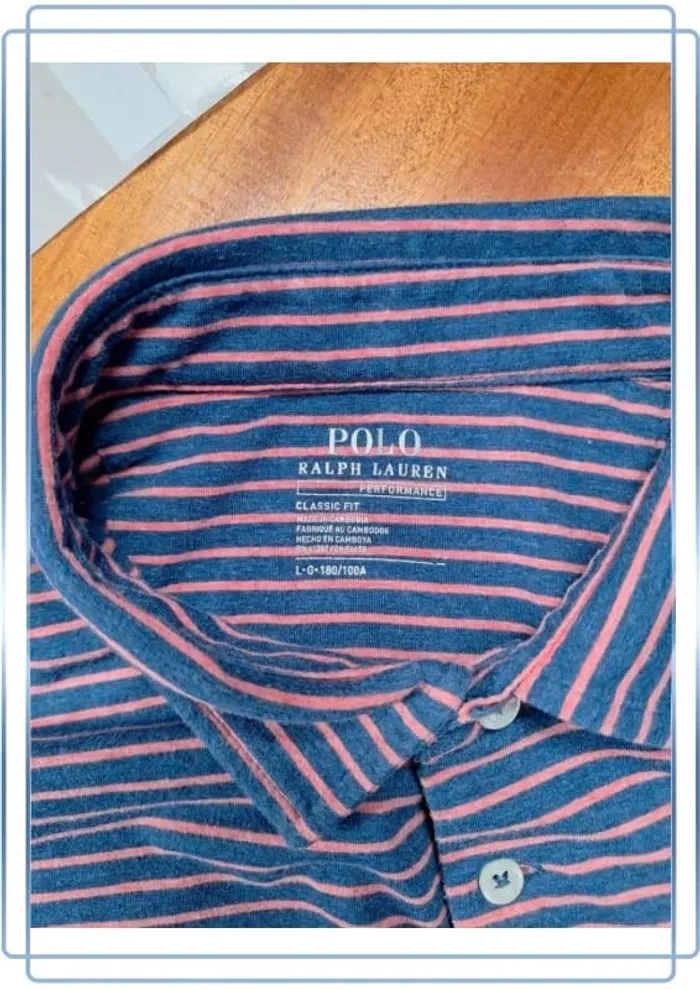 Polo Ralph Lauren performance multicolore - taille L - homme logo brodé (368) - photo numéro 8