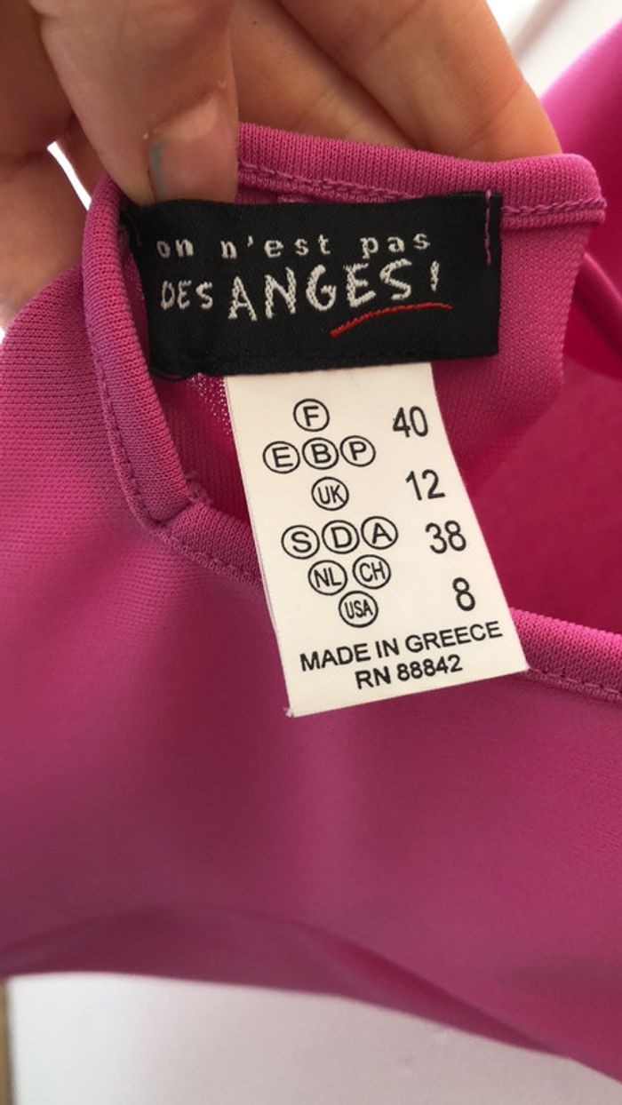 Robe à fines bretelles rose taille 40 / robe d’été rose - photo numéro 5